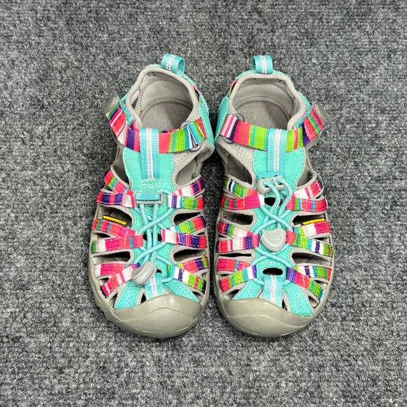 Keen Whisper Sandals Youth Size 12 Raya Fusion Turquoise Outdoor Athletic Water - Picture 3 of 11
